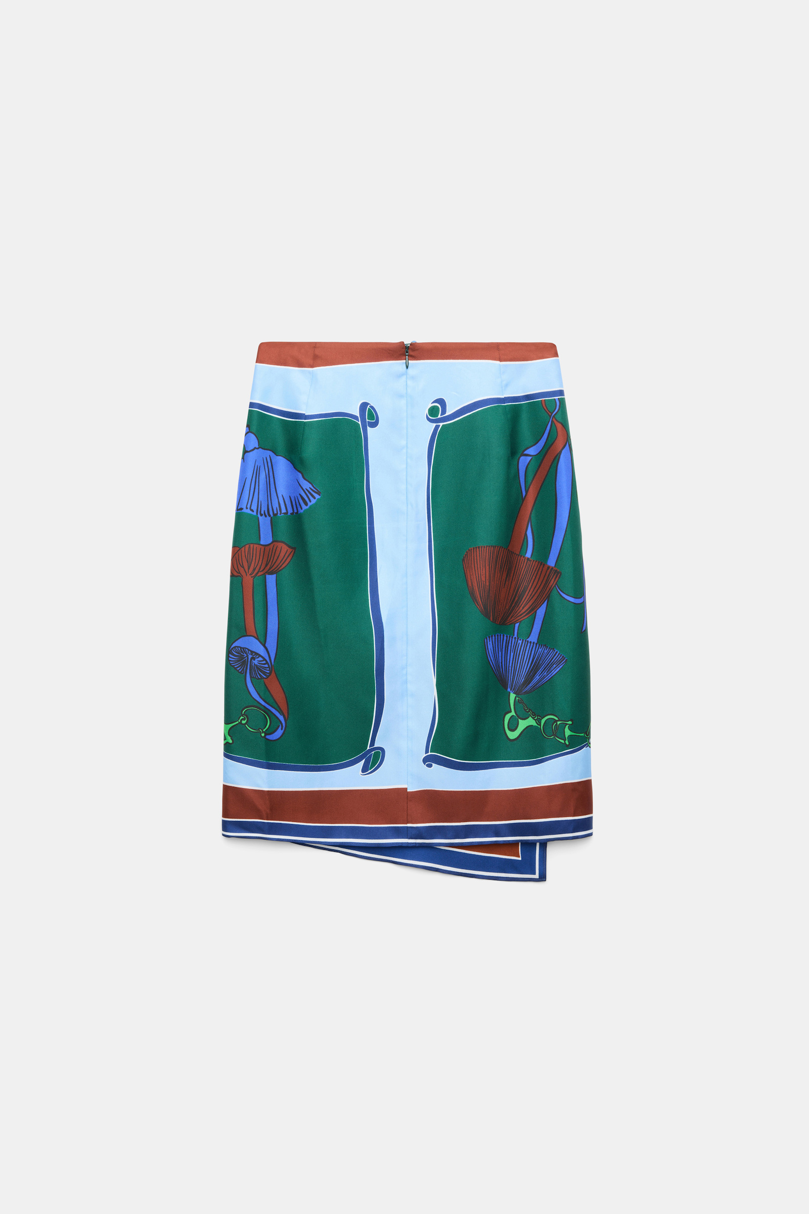 Dorothee Schumacher Printed silk twill wrap skirt colorful ribbon scarf