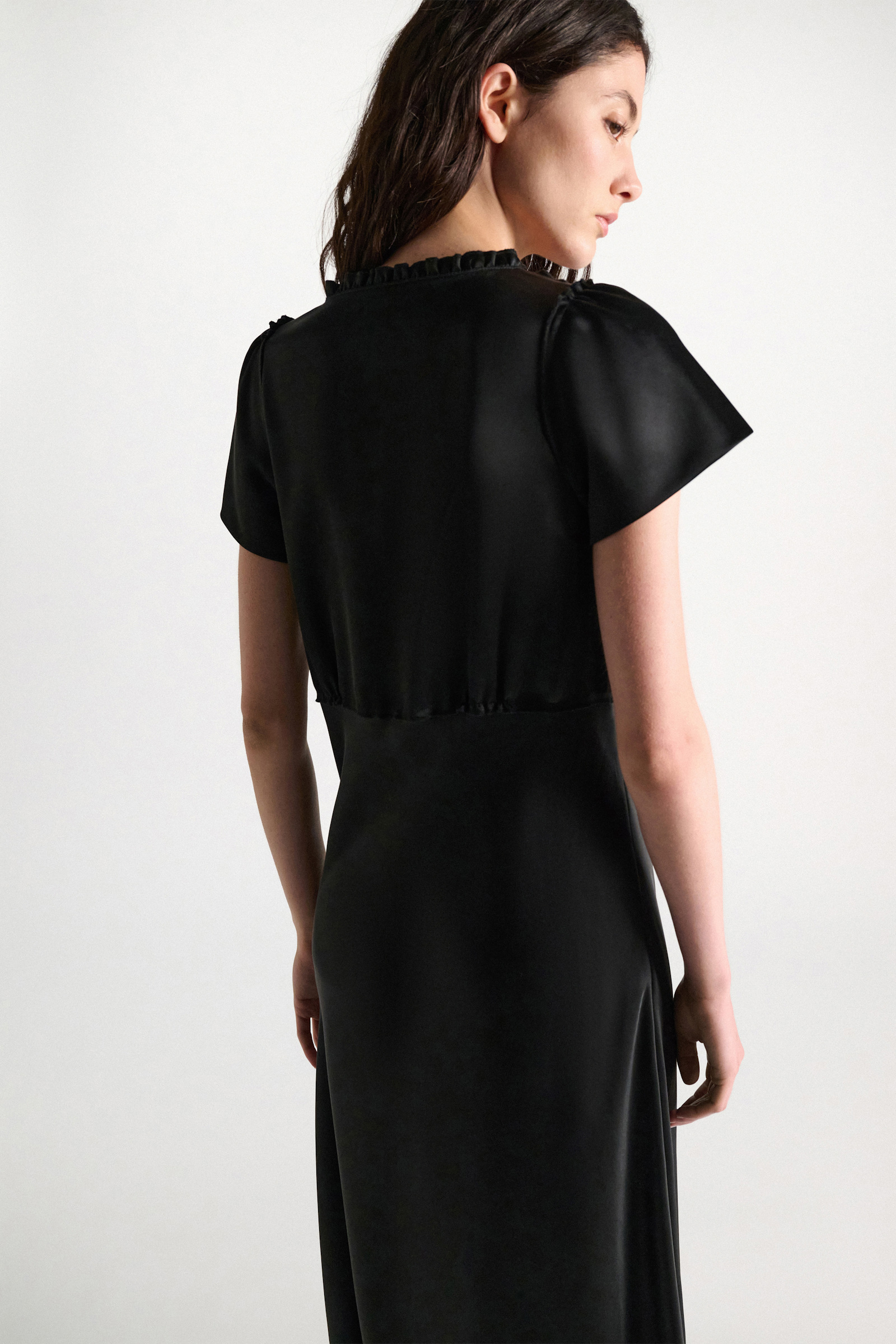 Dorothee Schumacher Technical satin midi-dress black