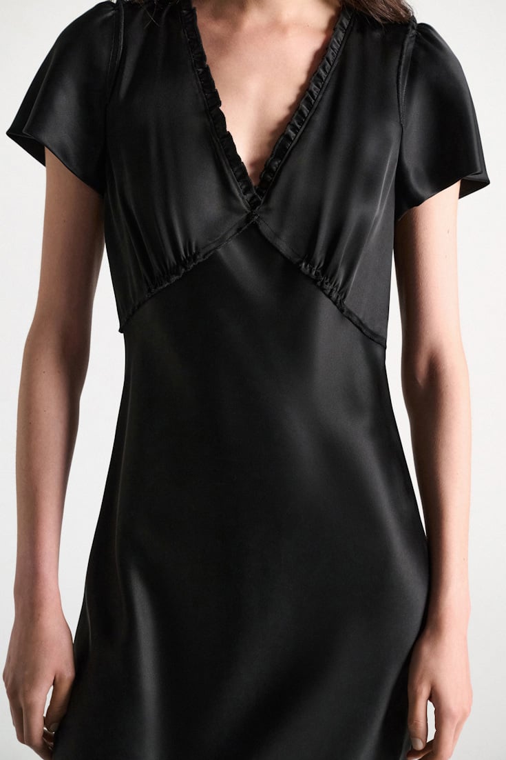 Dorothee Schumacher Technical satin midi-dress black