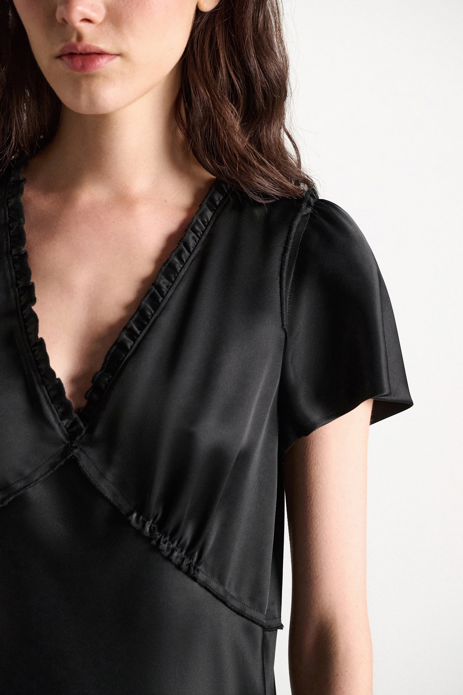 Dorothee Schumacher Technical satin midi-dress black
