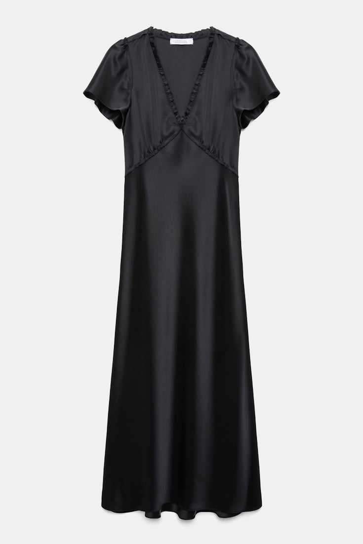 Dorothee Schumacher Technical satin midi-dress black