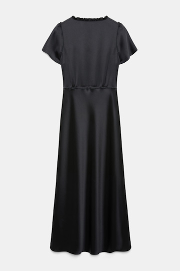 Dorothee Schumacher Midi-Kleid aus technischem Satin black