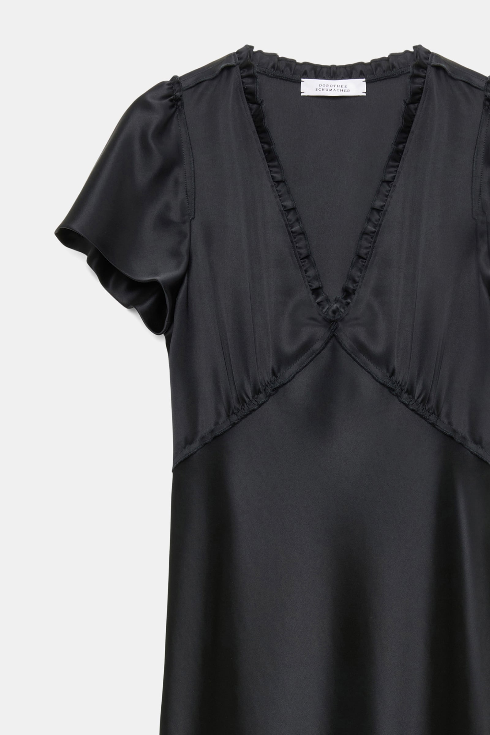 Dorothee Schumacher Technical satin midi-dress black
