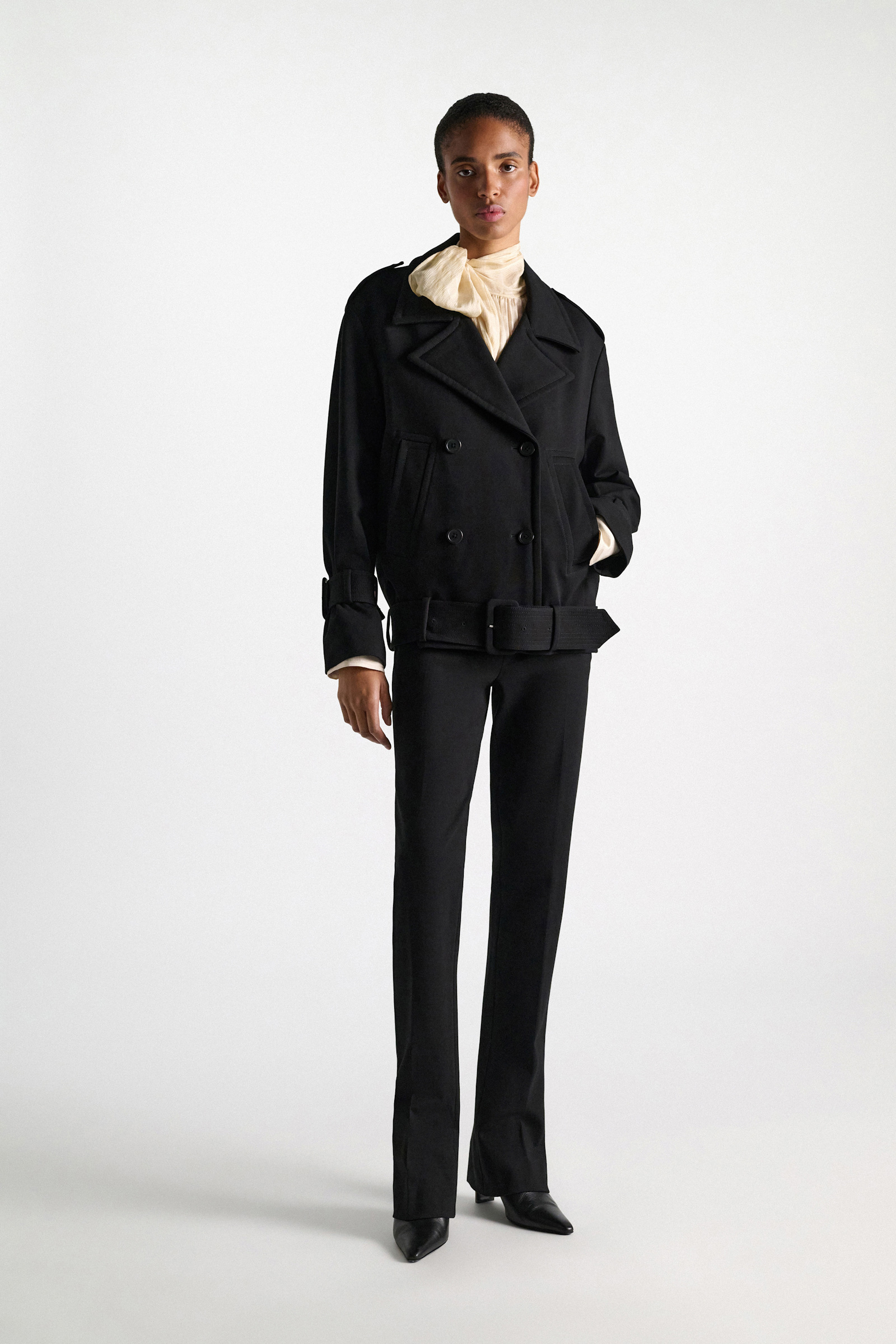 Dorothee Schumacher Trench-Jacket aus Punto Milano black