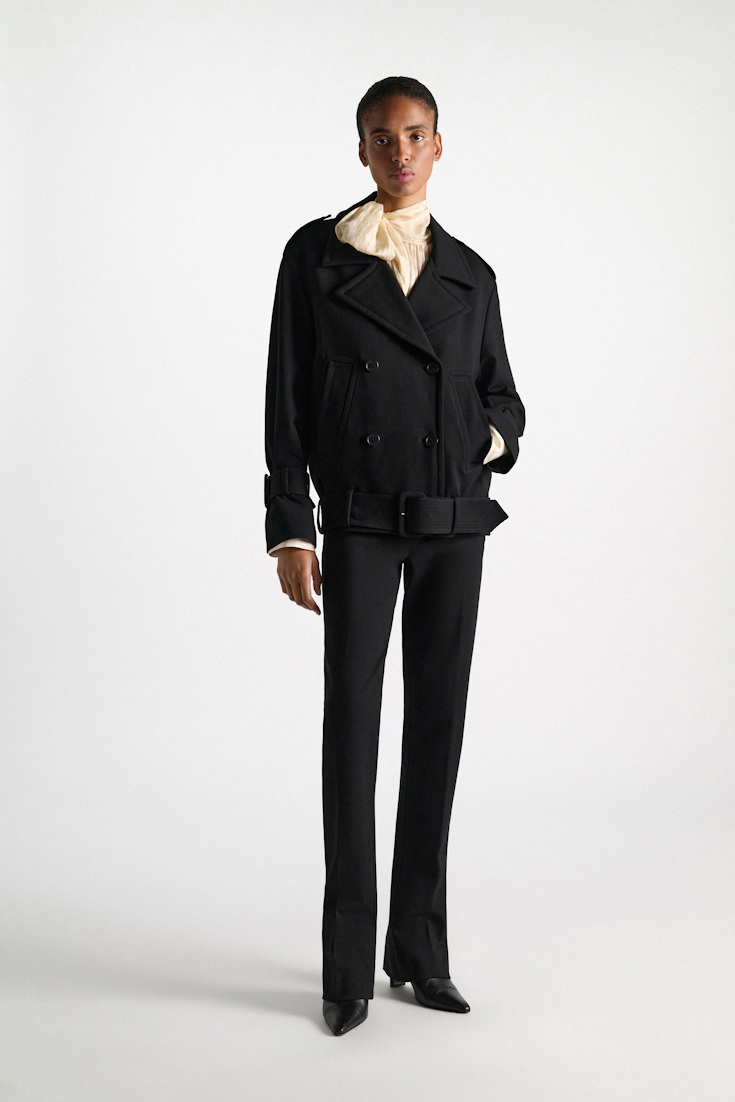 Dorothee Schumacher Trench-Jacket aus Punto Milano black