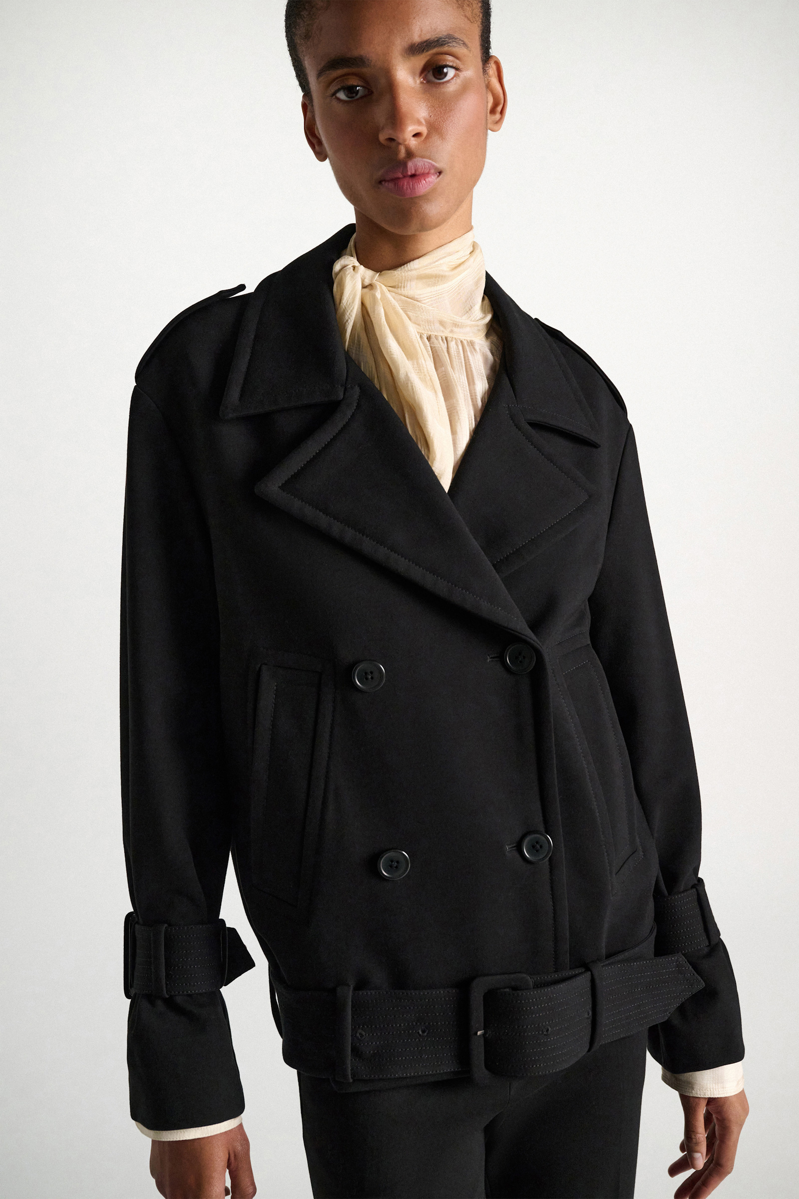 Dorothee Schumacher Trench-Jacket aus Punto Milano black
