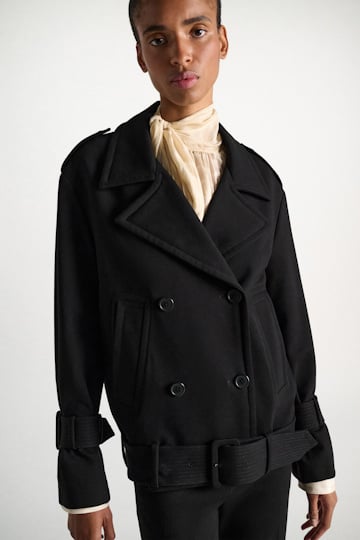 Dorothee Schumacher Trench-Jacket aus Punto Milano black