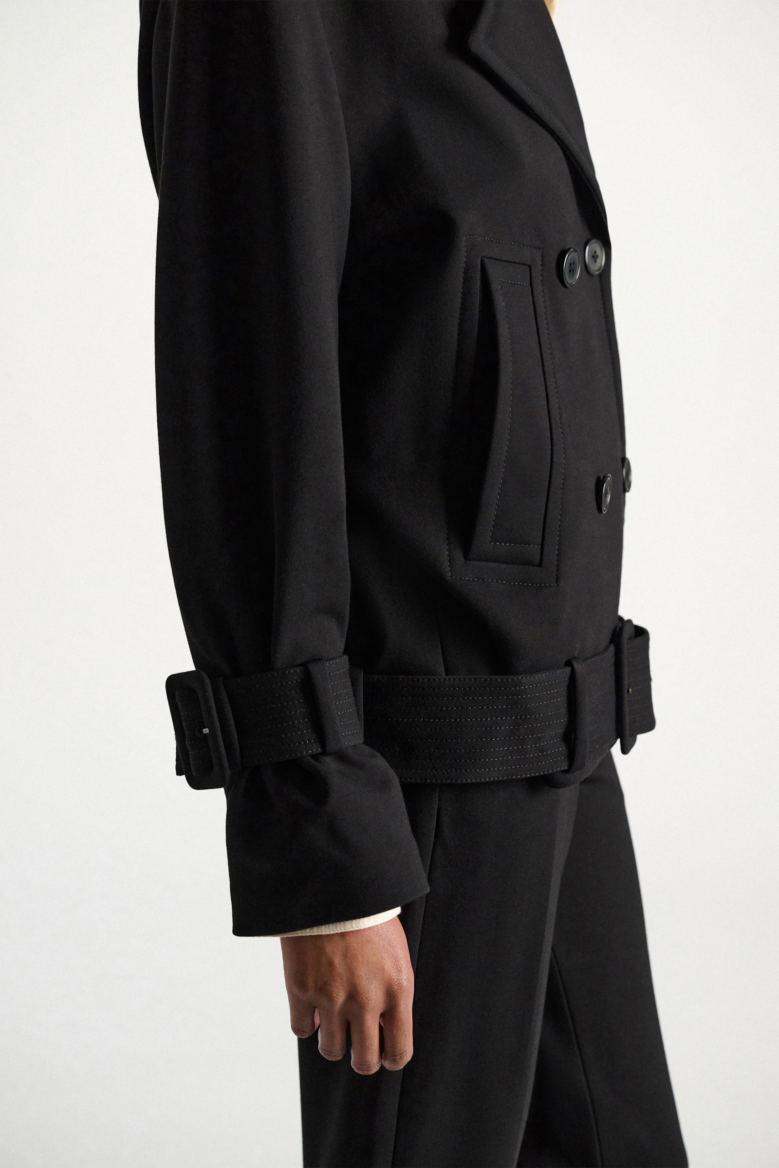 Dorothee Schumacher Trench-Jacket aus Punto Milano black