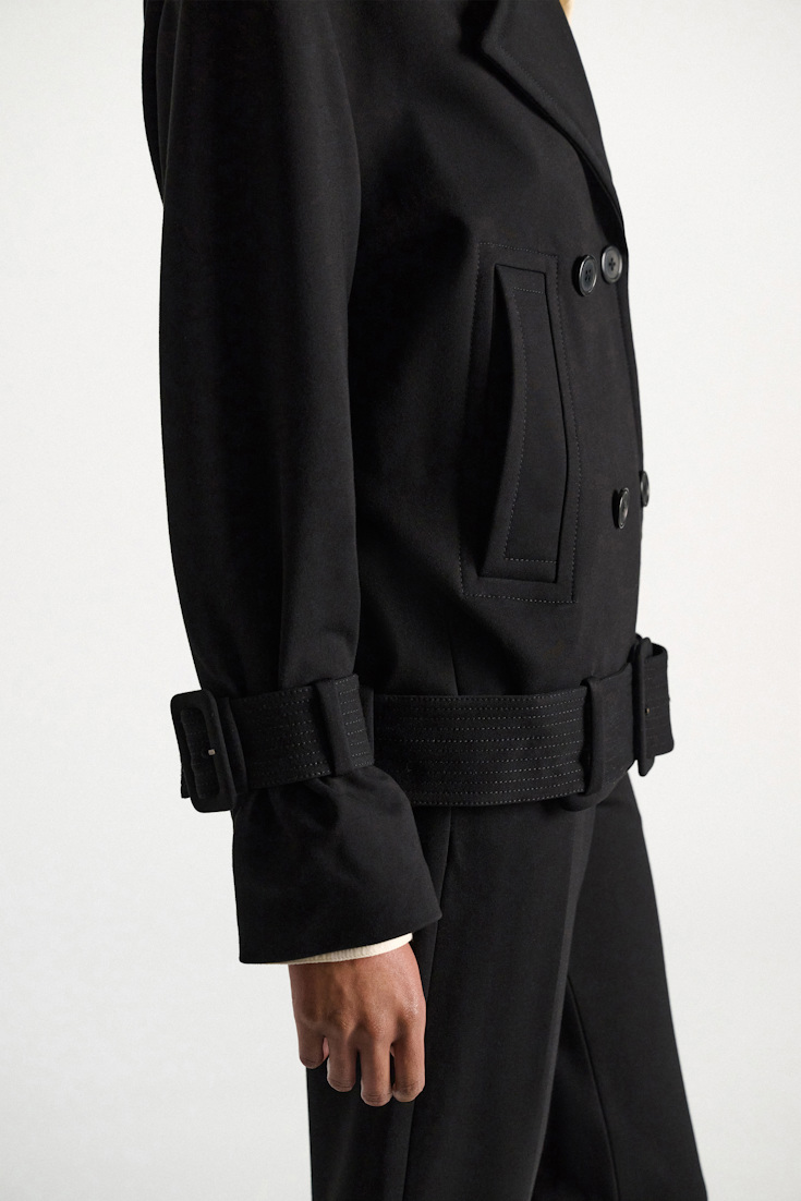 Dorothee Schumacher Trench-Jacket aus Punto Milano black