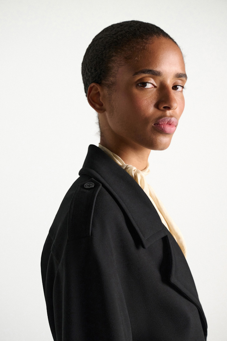 Dorothee Schumacher Trench-Jacket aus Punto Milano black