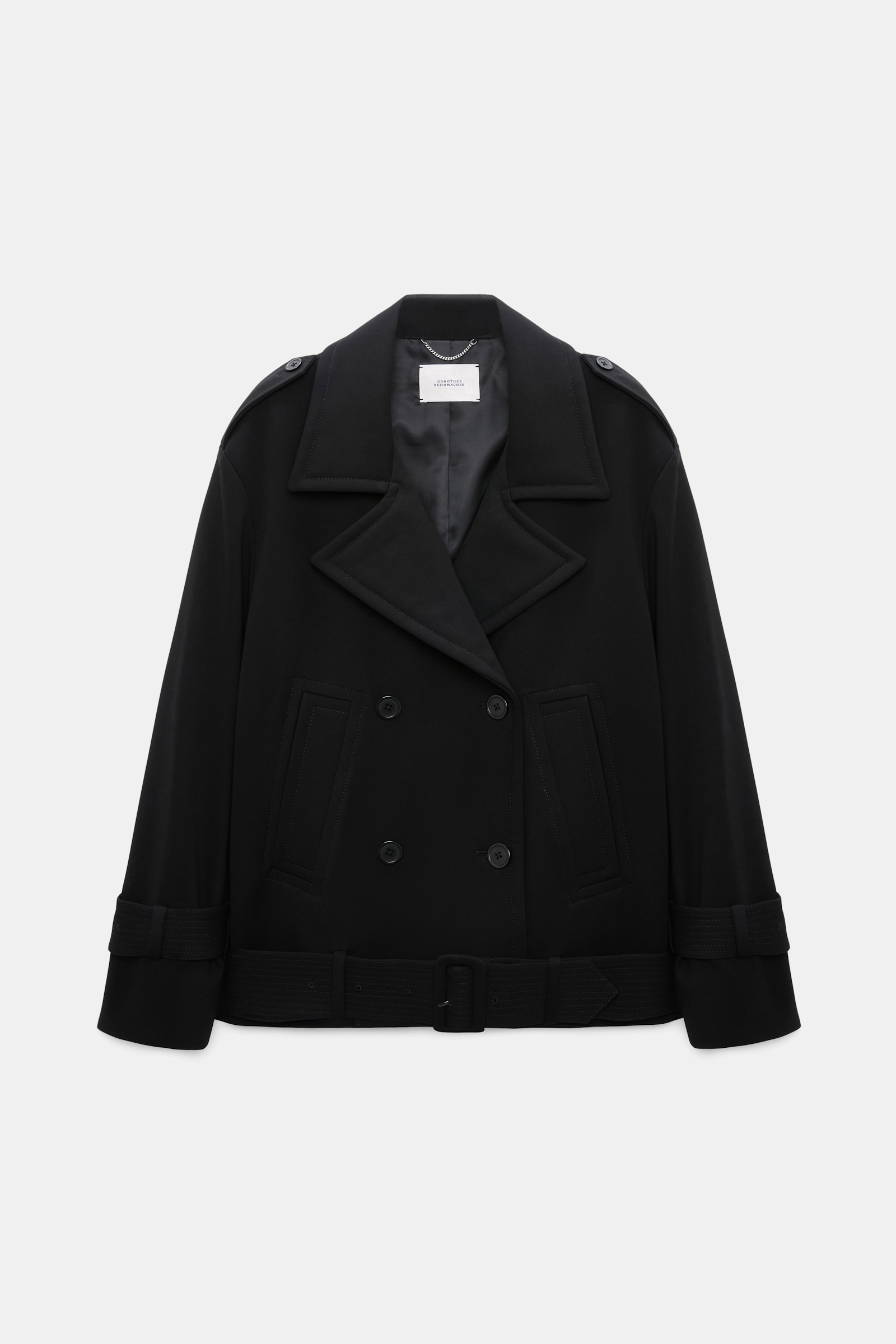 Dorothee Schumacher Trench-Jacket aus Punto Milano black