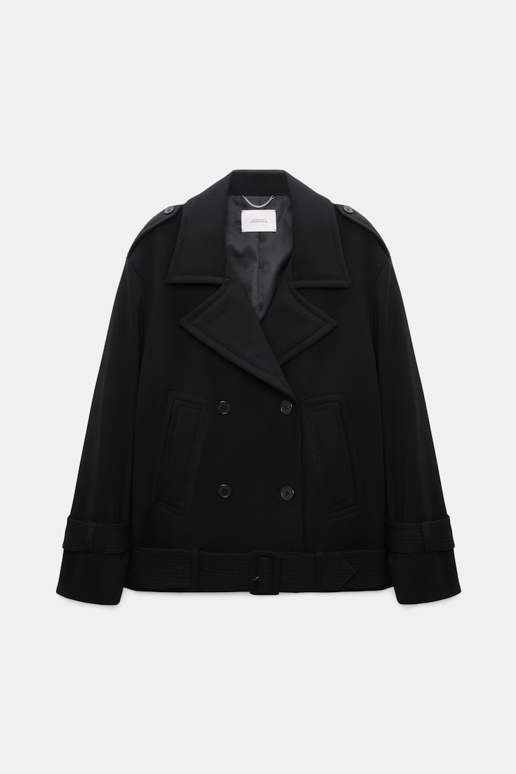 Dorothee Schumacher Trench-Jacket aus Punto Milano black