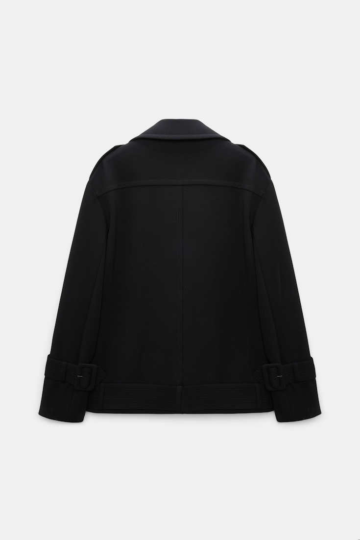 Dorothee Schumacher Trench-Jacket aus Punto Milano black