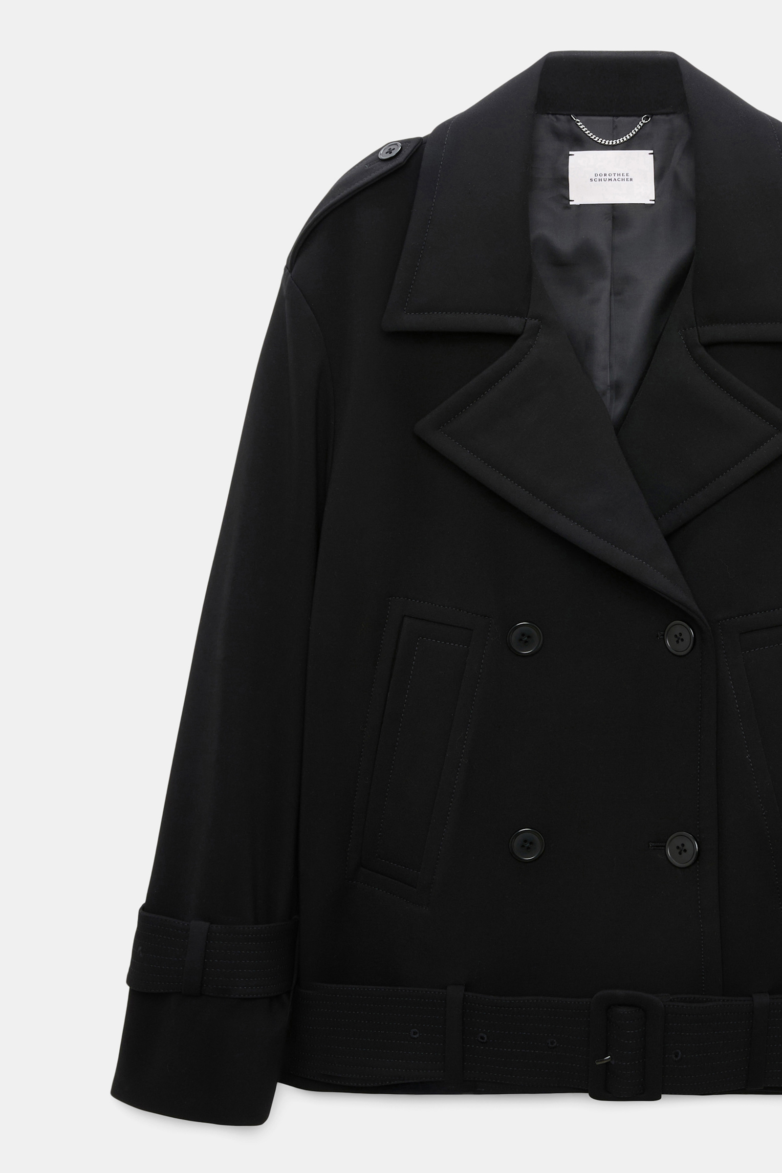 Dorothee Schumacher Trench-Jacket aus Punto Milano black