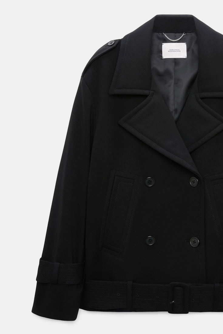 Dorothee Schumacher Trench-Jacket aus Punto Milano black