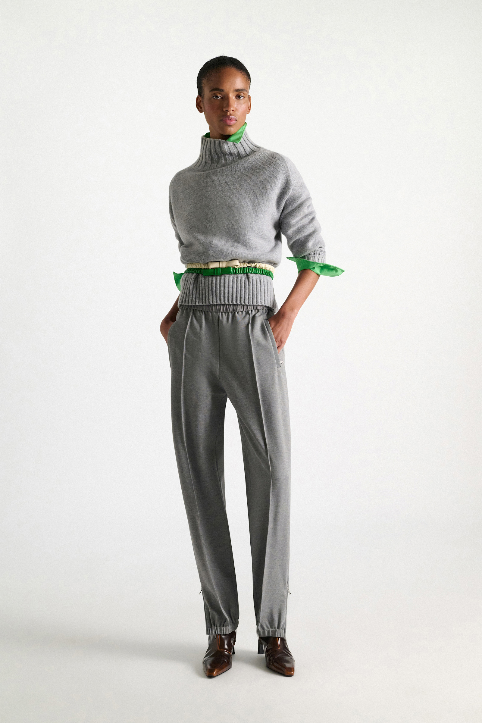 Dorothee Schumacher Track pants in Punto Milano grey melange