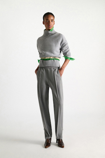 Dorothee Schumacher Track pants in Punto Milano grey melange