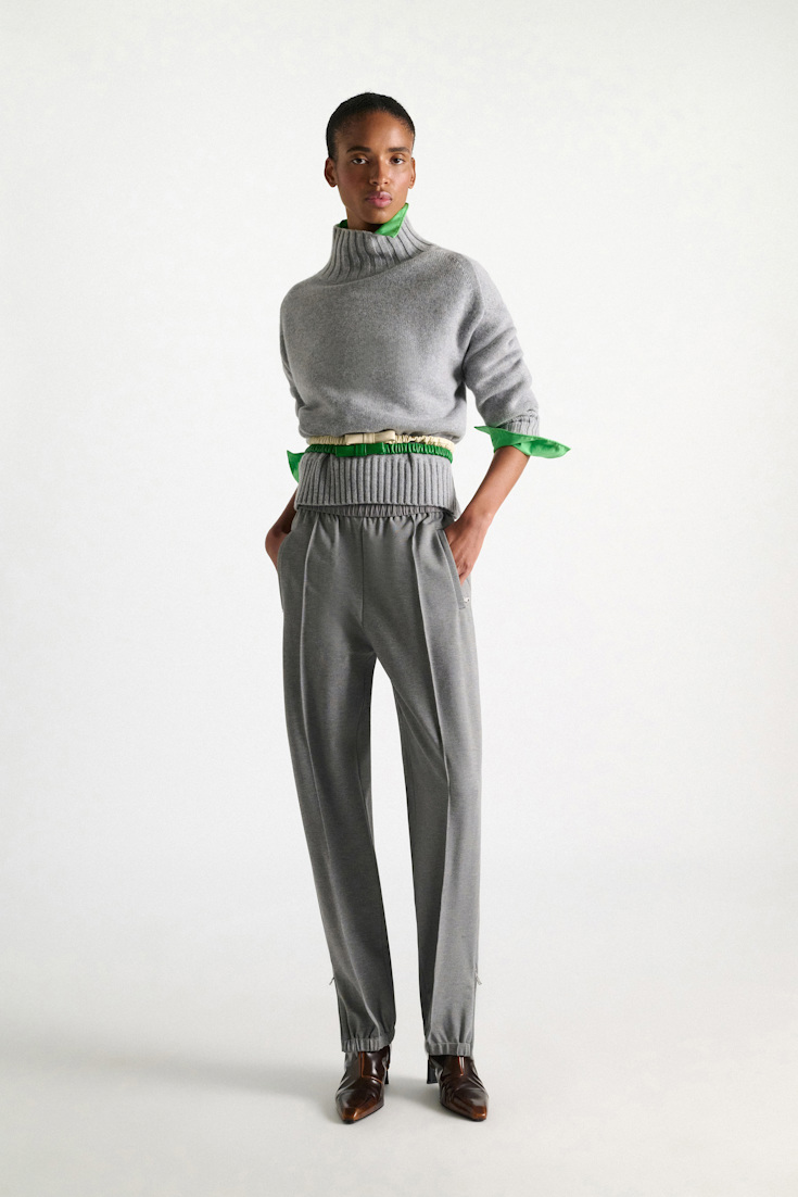 Dorothee Schumacher Track pants in Punto Milano grey melange