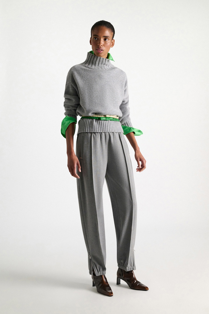 Dorothee Schumacher Track pants in Punto Milano grey melange
