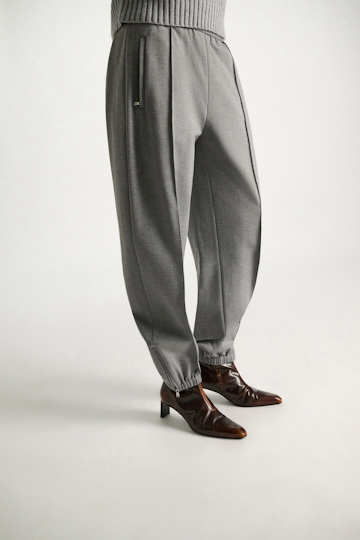 Dorothee Schumacher Track pants in Punto Milano grey melange