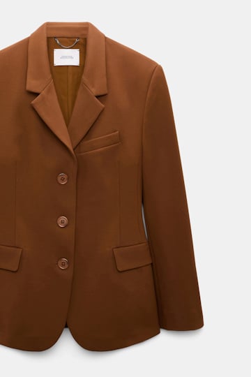 Dorothee Schumacher Single-breasted blazer in Punto Milano hazelnut