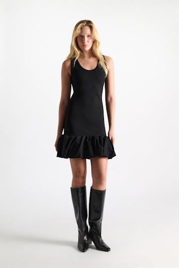 Dorothee Schumacher Balloon dress in Punto Milano black