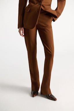 Dorothee Schumacher Long Kickflared Pants aus Punto Milano hazelnut