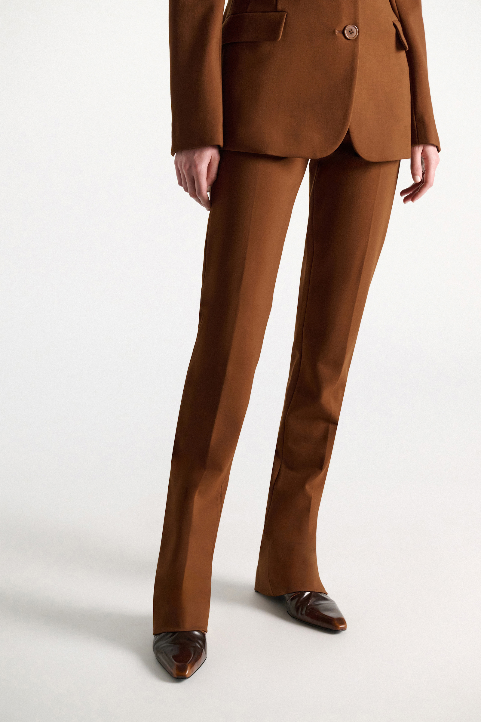 Dorothee Schumacher Full-length flares in Punto Milano hazelnut