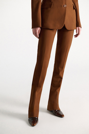 Dorothee Schumacher Full-length flares in Punto Milano hazelnut