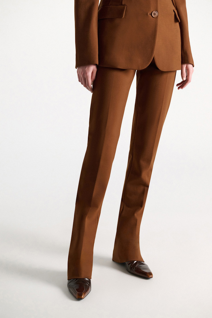 Dorothee Schumacher Full-length flares in Punto Milano hazelnut