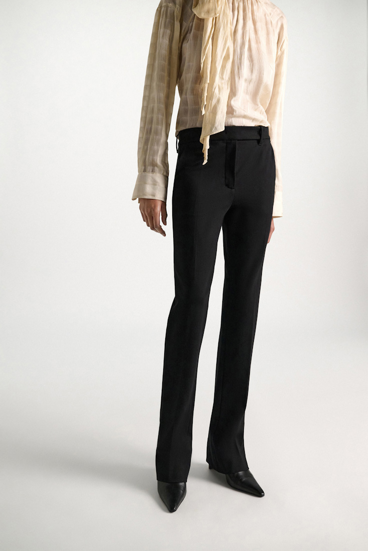 Dorothee Schumacher Long Kickflared Pants aus Punto Milano black