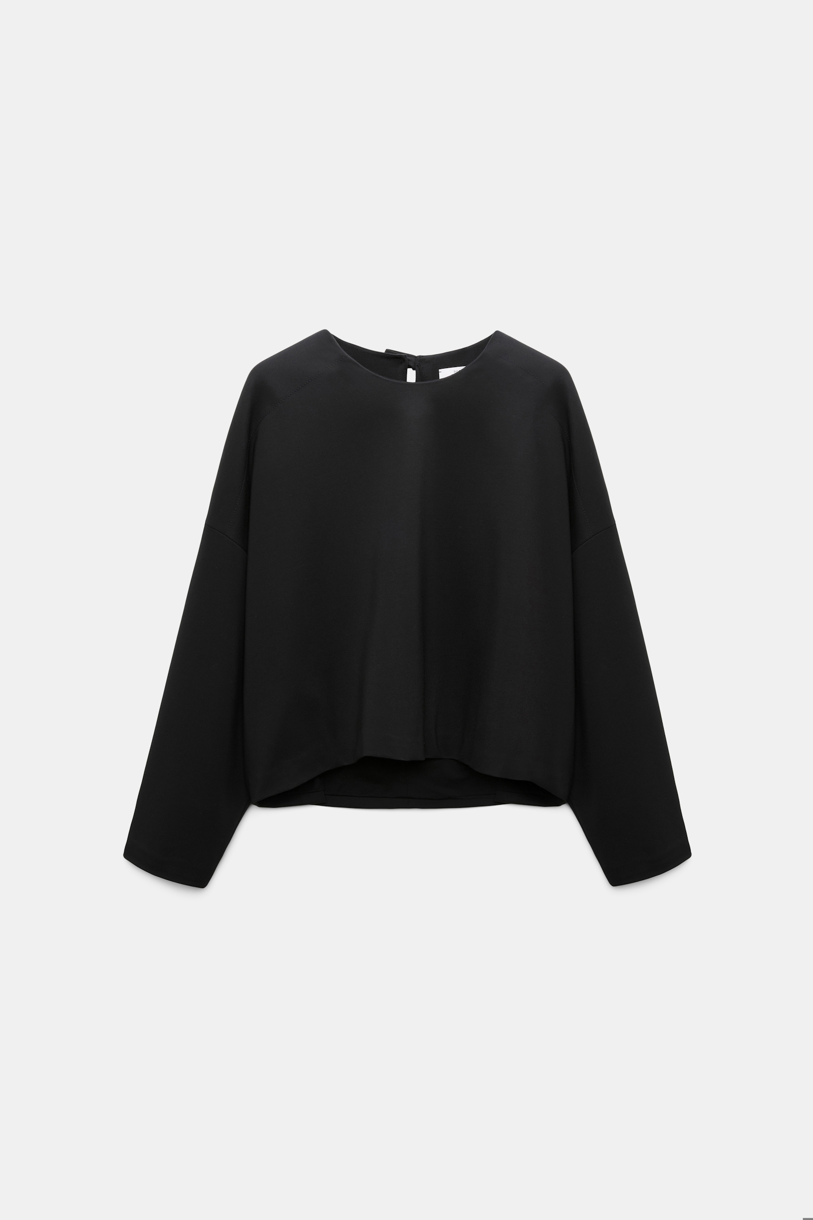Dorothee Schumacher Cropped blouse with bow in Punto Milano black