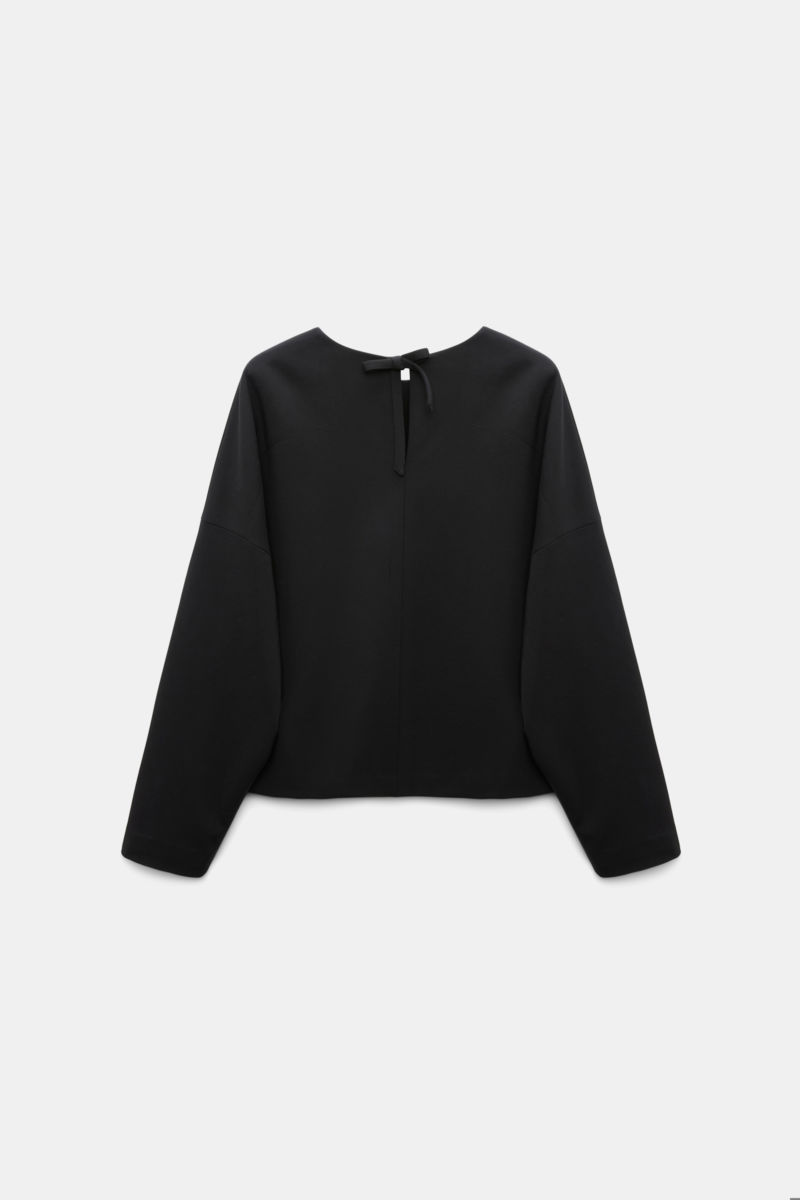 Dorothee Schumacher Cropped blouse with bow in Punto Milano black