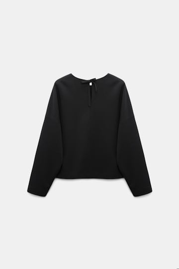 Dorothee Schumacher Cropped blouse with bow in Punto Milano black