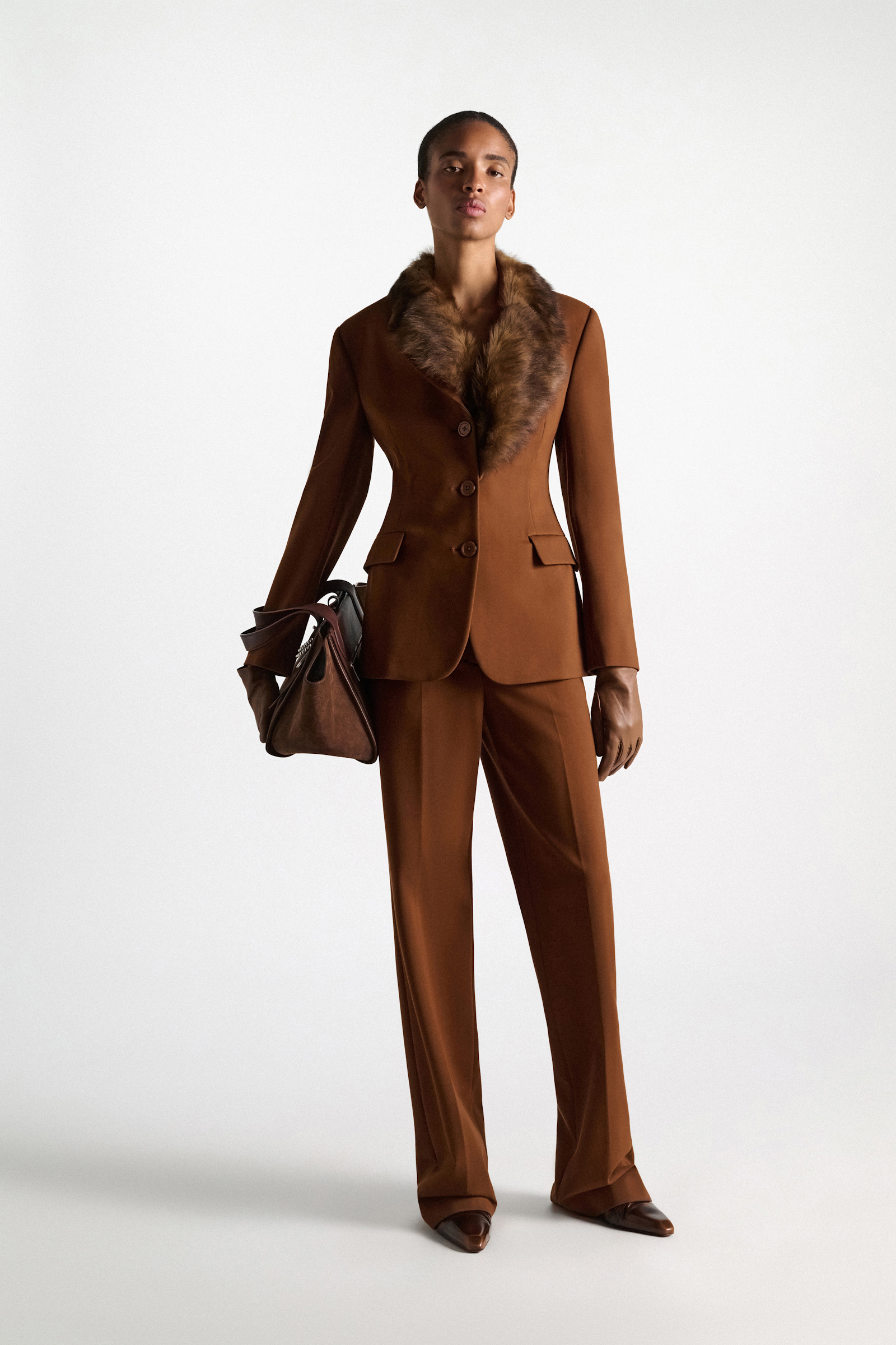 Dorothee Schumacher Wide leg pants in Punto Milano hazelnut