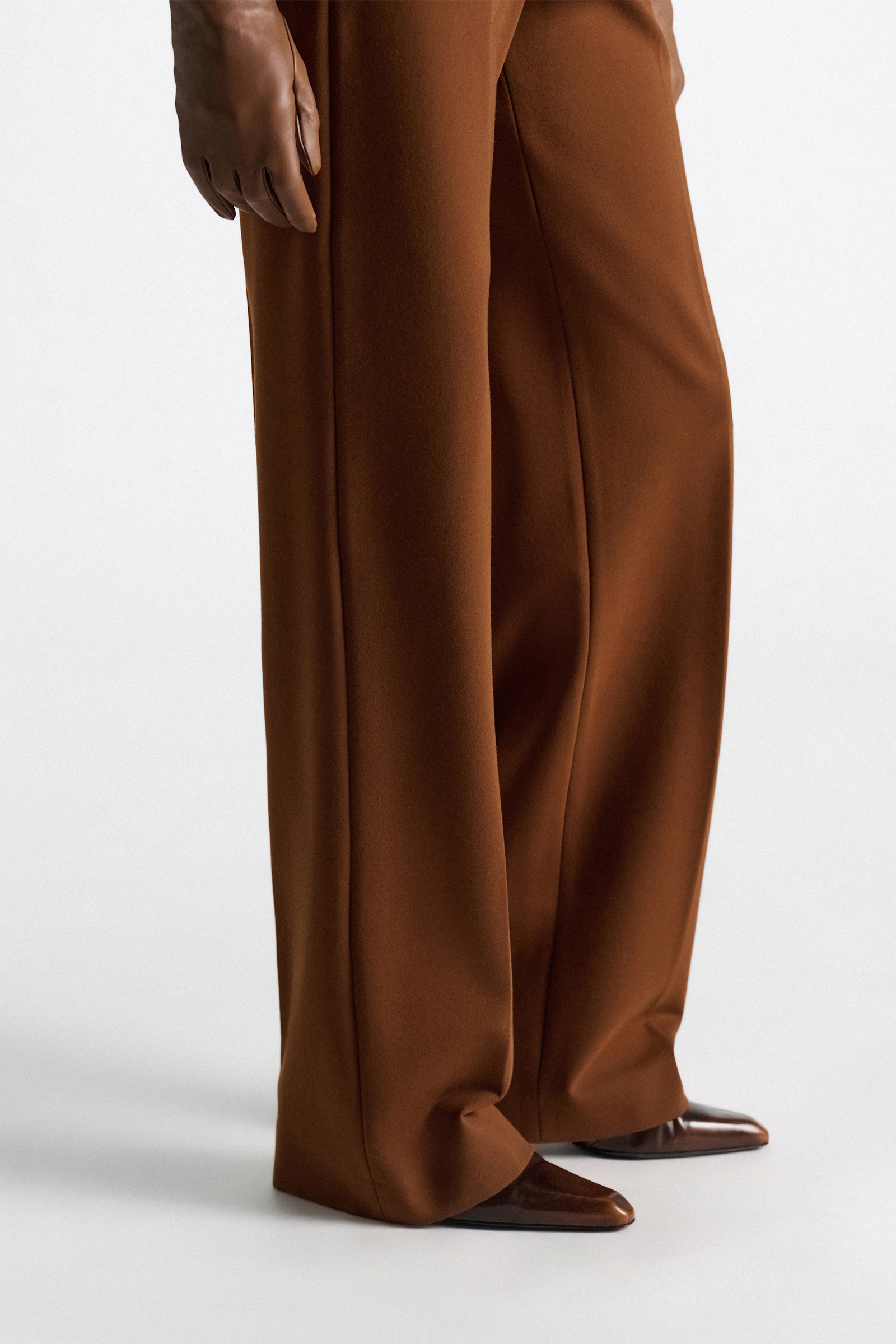 Dorothee Schumacher Wide leg pants in Punto Milano hazelnut