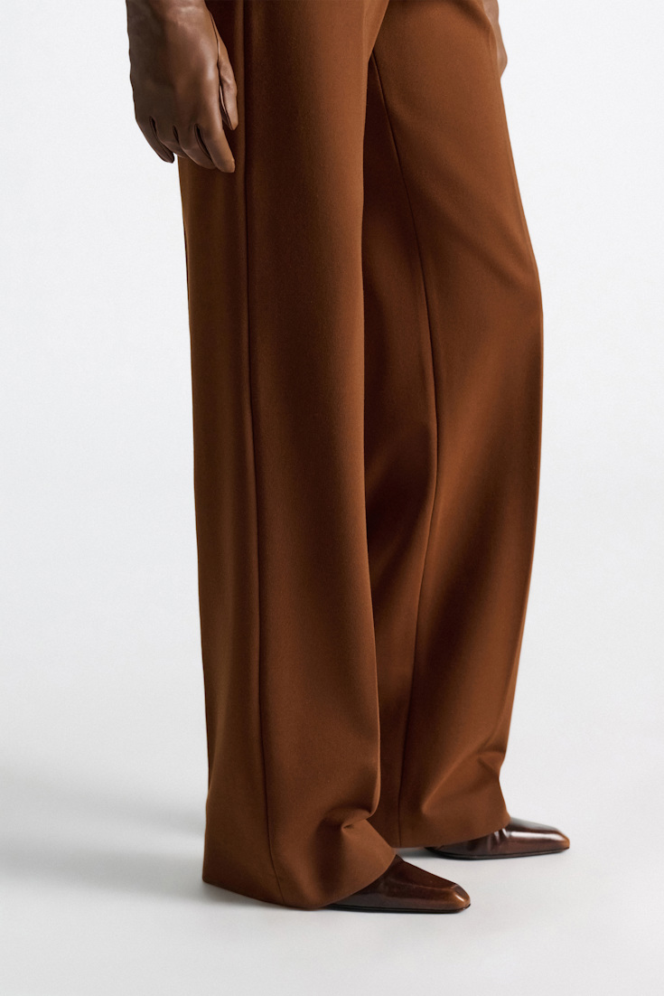 Dorothee Schumacher Wide leg pants in Punto Milano hazelnut