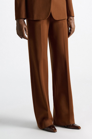 Dorothee Schumacher Wide leg pants in Punto Milano hazelnut