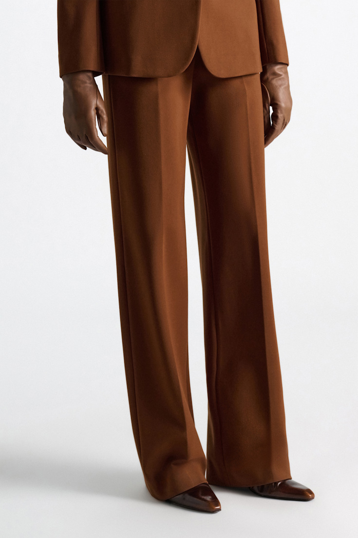 Dorothee Schumacher Wide leg pants in Punto Milano hazelnut