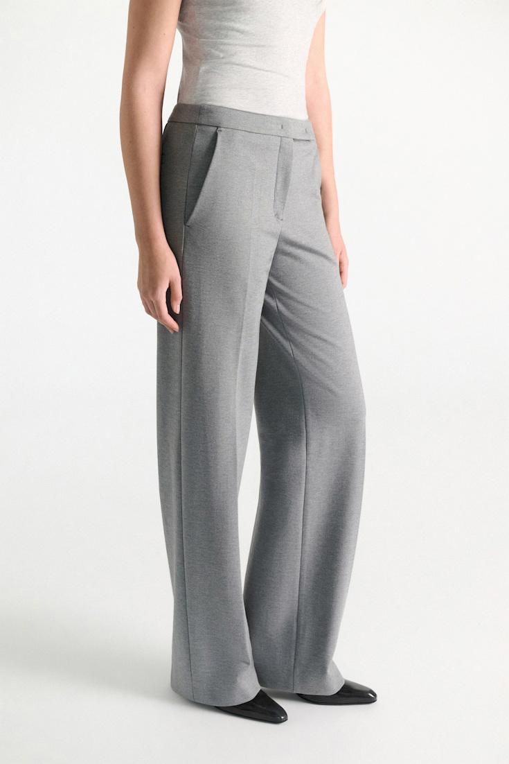 Dorothee Schumacher Wide leg pants in Punto Milano grey melange