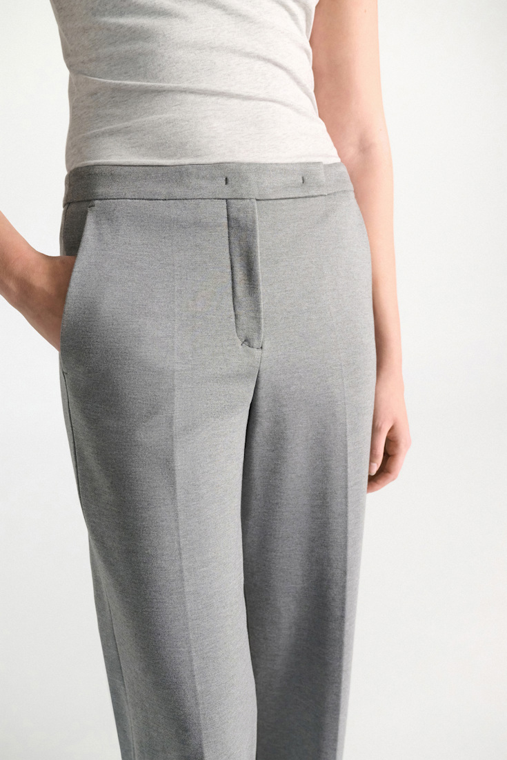 Dorothee Schumacher Wide leg pants in Punto Milano grey melange
