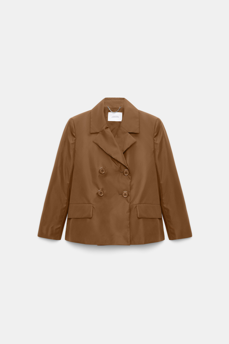Dorothee Schumacher Boxy Nylon blazer porcini