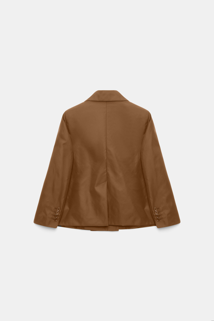 Dorothee Schumacher Boxy Nylon blazer porcini