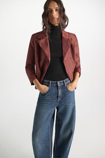 Dorothee Schumacher Boxy Blazer aus Nylon cinnamon