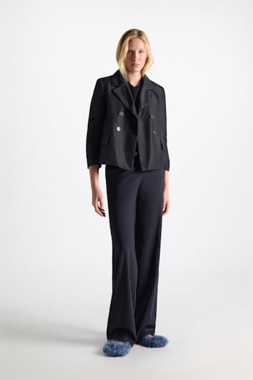 Dorothee Schumacher Boxy Nylon blazer midnight navy