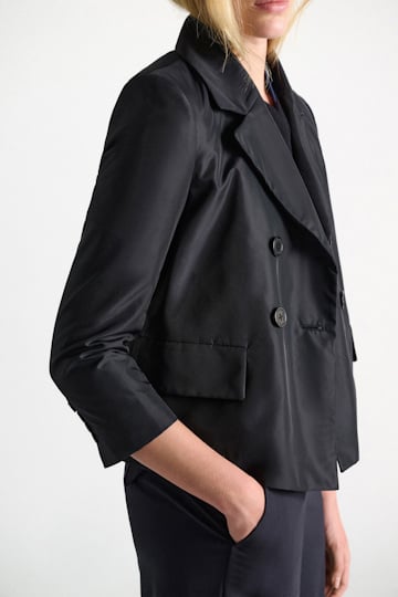 Dorothee Schumacher Boxy Nylon blazer midnight navy