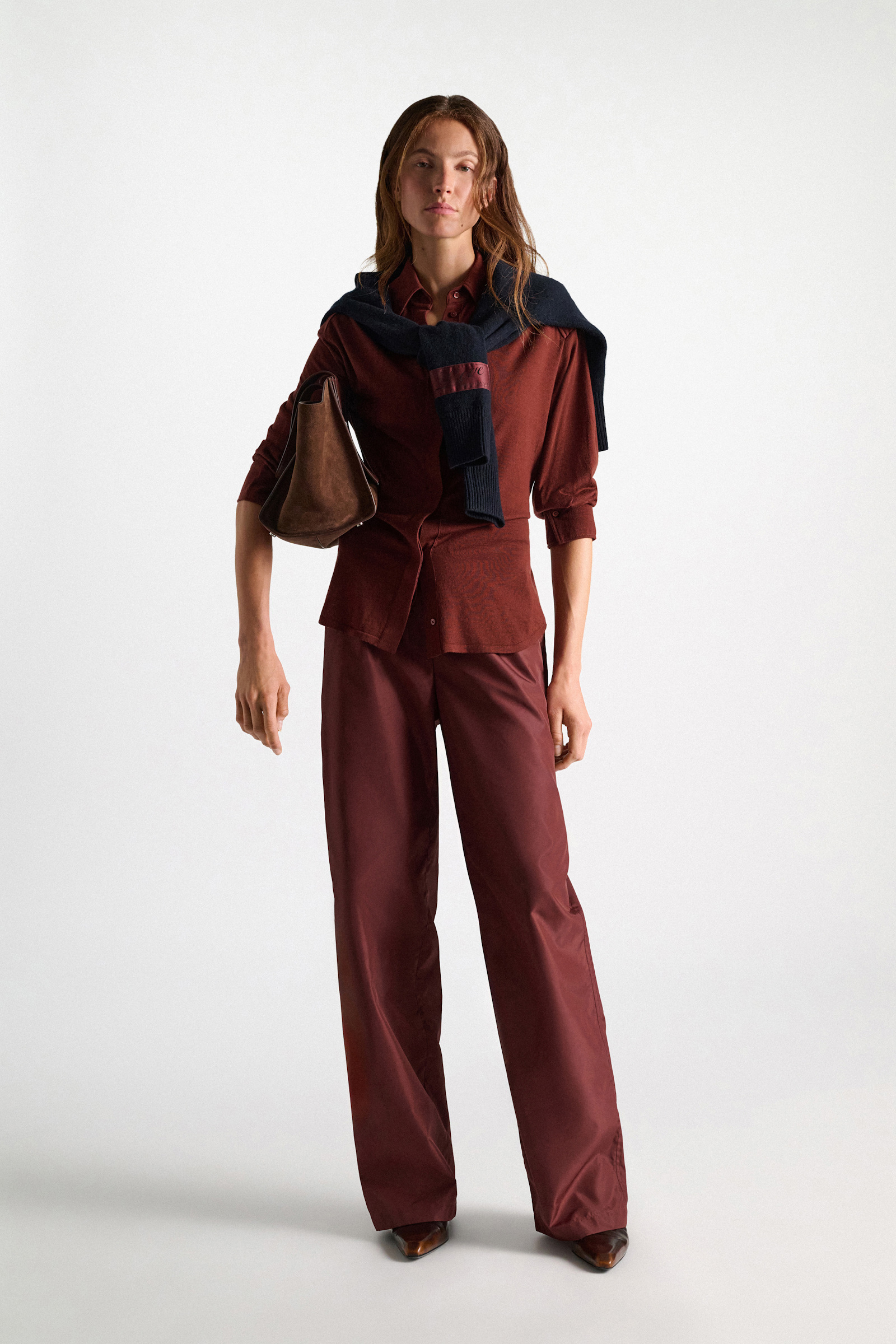Dorothee Schumacher Barrel leg Nylon pants cinnamon