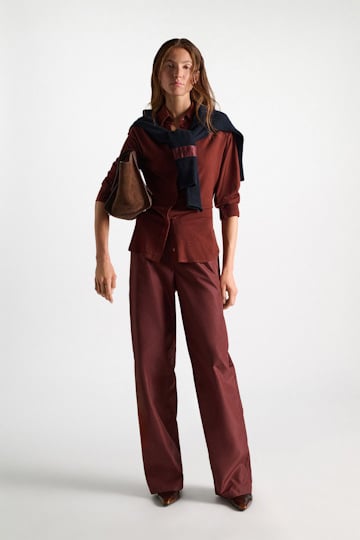 Dorothee Schumacher Barrel leg Nylon pants cinnamon