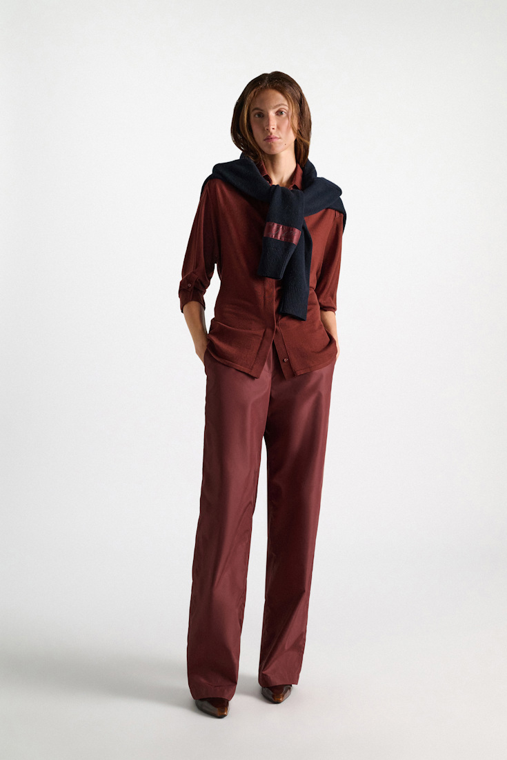 Dorothee Schumacher Barrel leg Nylon pants cinnamon