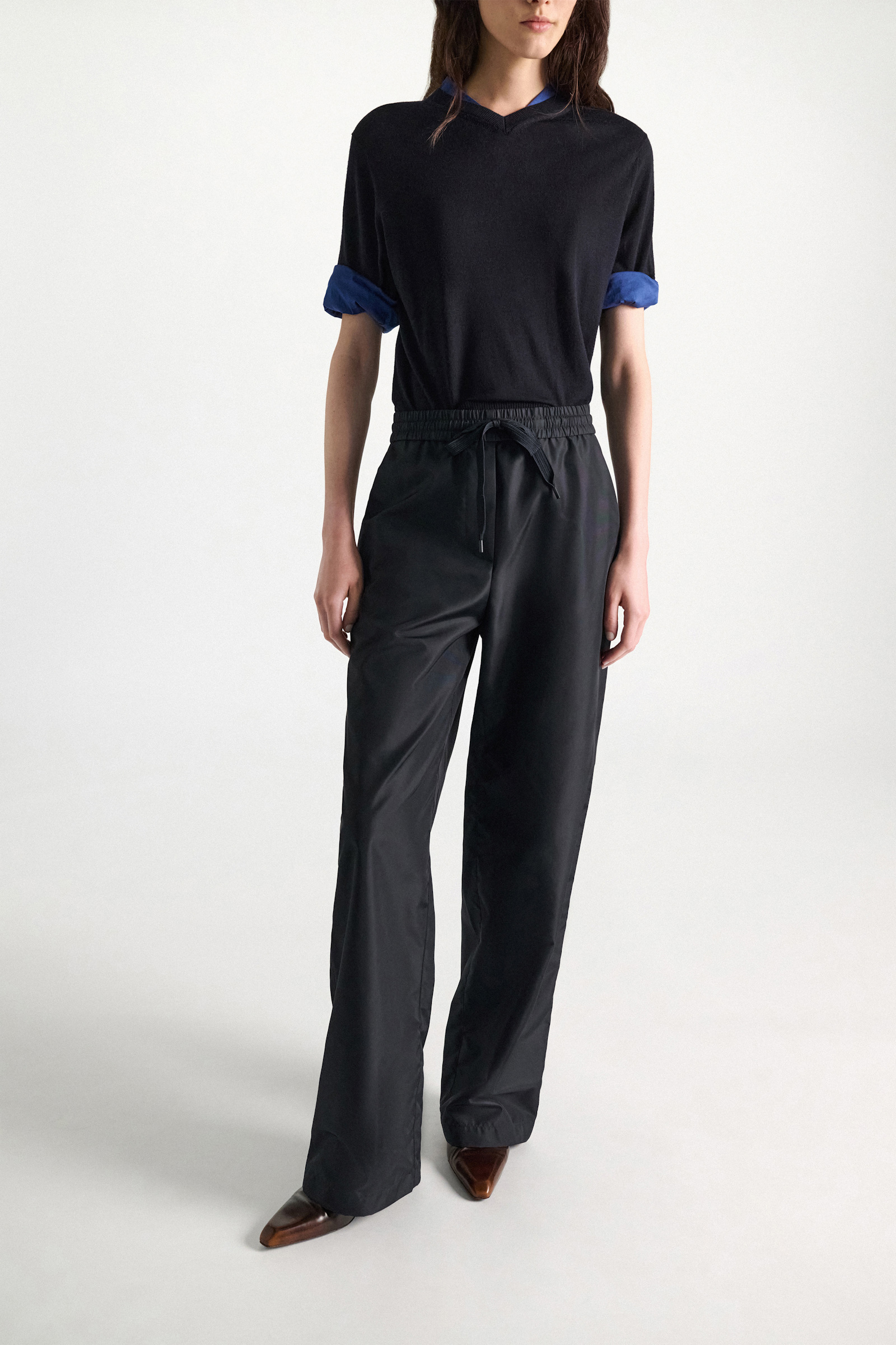 Dorothee Schumacher Barrel Pants aus Nylon midnight navy